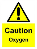 200mm x 60mm Caution Oxygen Sticker