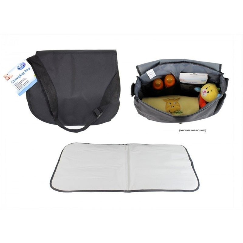 Baby Changing Travel Bag with Change Mats- Black