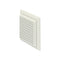 100mm White Louvered Grille Round Spigot