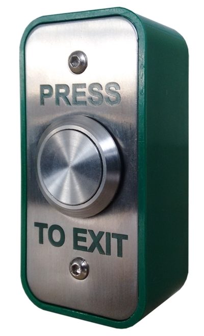 Emergency Stainless Steel Press To Exit Button - Architrave