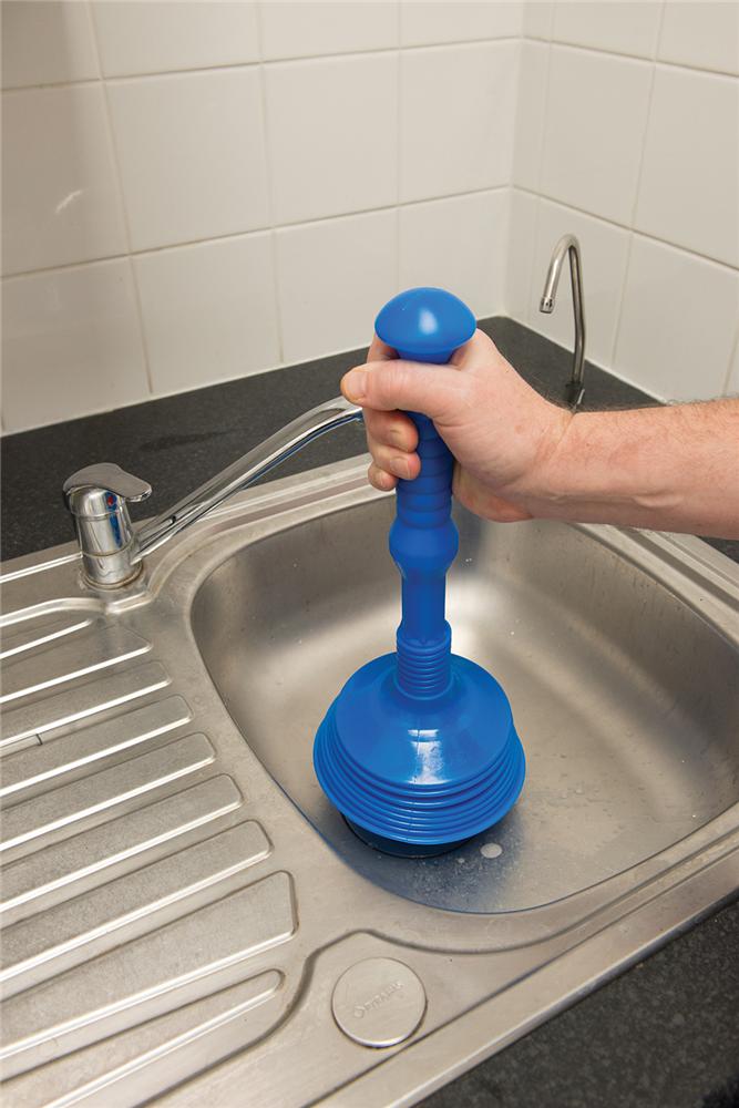 Silverline Heavy Duty Sink Plunger, 155 x 500mm