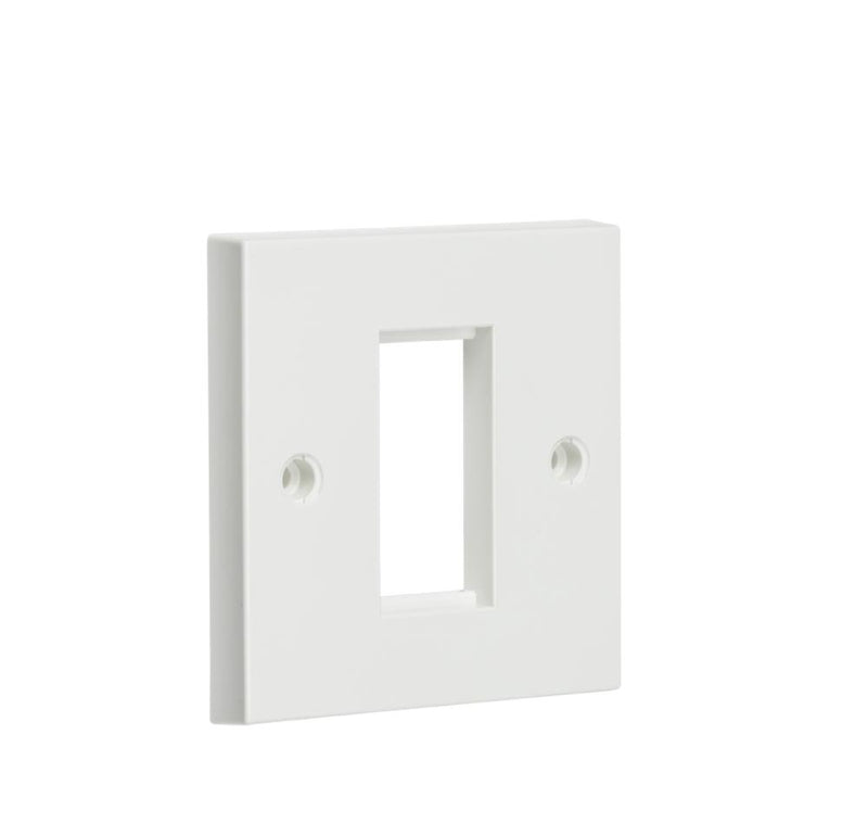 1G White Modular Faceplate