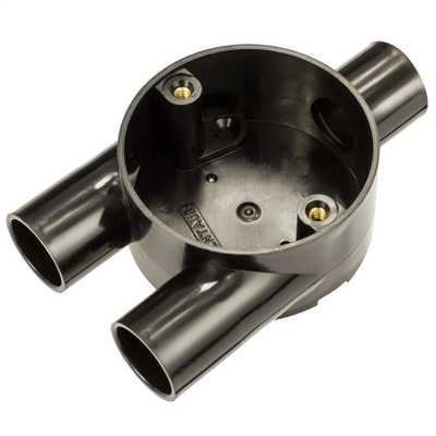 20mm PVC Conduit Y Box - Black