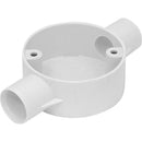 20mm PVC Conduit Through Box - White