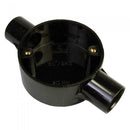 20mm PVC Conduit Through Box - Black