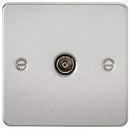 1G Non-Isolated TV Outlet Flat Plate- Brushed Chrome