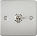 Brushed Chrome 1G Intermediate Flat Plate Switch - Toggle Switch