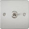 Brushed Chrome 1G Intermediate Flat Plate Switch - Toggle Switch