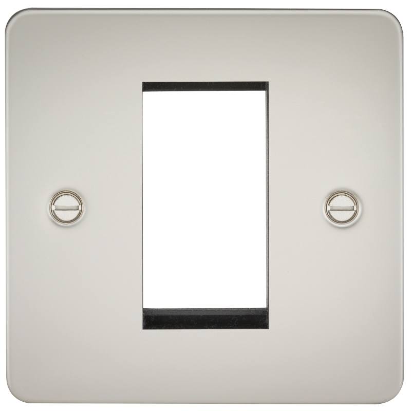 1G Modular Flat Plate Faceplate - Pearl