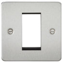 1G Modular Flat Plate Faceplate - Brushed Chrome