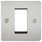 1G Modular Flat Plate Faceplate - Brushed Chrome