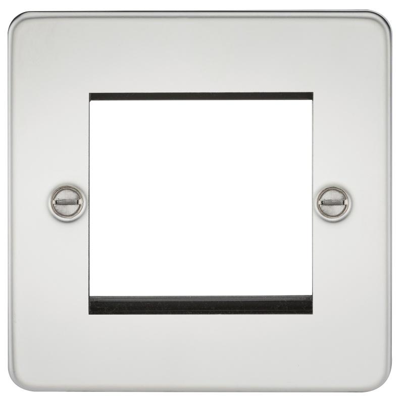 Flat Plate 2G Modular Faceplate - Polished Chrome