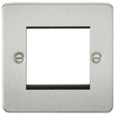 Flat Plate 2G Modular Faceplate - Brushed Chrome