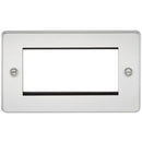 4G Modular Flat Plate Faceplate - Polished Chrome