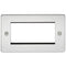 4G Modular Flat Plate Faceplate - Polished Chrome