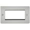 4G Modular Flat Plate Faceplate - Brushed Chrome