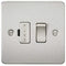 13A Switched Fused Spur Unit Flat Plate - Brushed Chrome