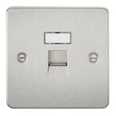 RJ45 Network Outlet Flat Plate - Brushed Chrome