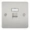 RJ45 Network Outlet Flat Plate - Brushed Chrome