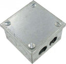 Galvanised Adaptable Box with Knockouts - 6x3x3"