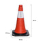 50cm Black Base Traffic Cone