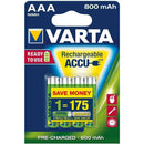 800mAh AAA Rechargeable Batteries - 4 PACK