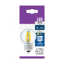 Status 4w = 40w = 470 lumens - Filament LED - Round - ES - Clear - Warm White