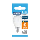 Status 5.5w = 40w = 470 lumens - LED - Round - SES - PA - Pearl - Warm White