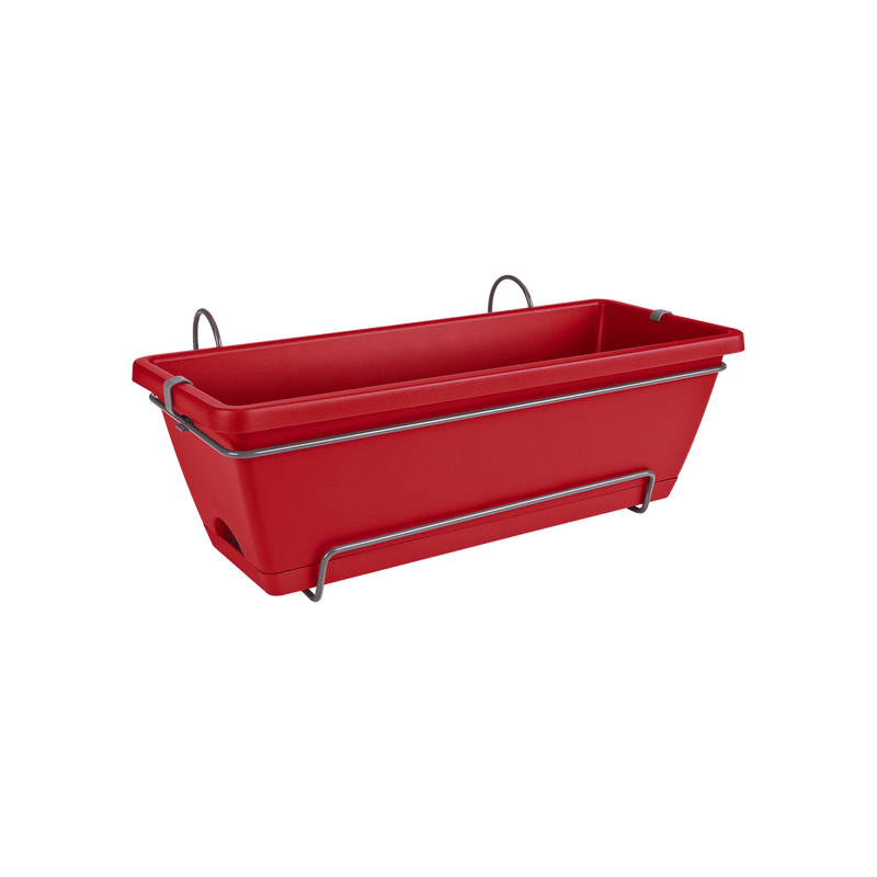 Barcelona Allin1 50cm Balcony Pot - Cranberry Red