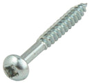 Square-Lok Roundhead BZP Screw - 8 x 1 - 10 Pack