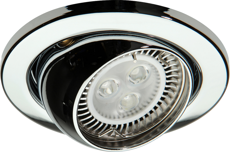 Knightsbridge IP20 12V 50W max. L/V Chrome Eyeball Downlight with Bridge