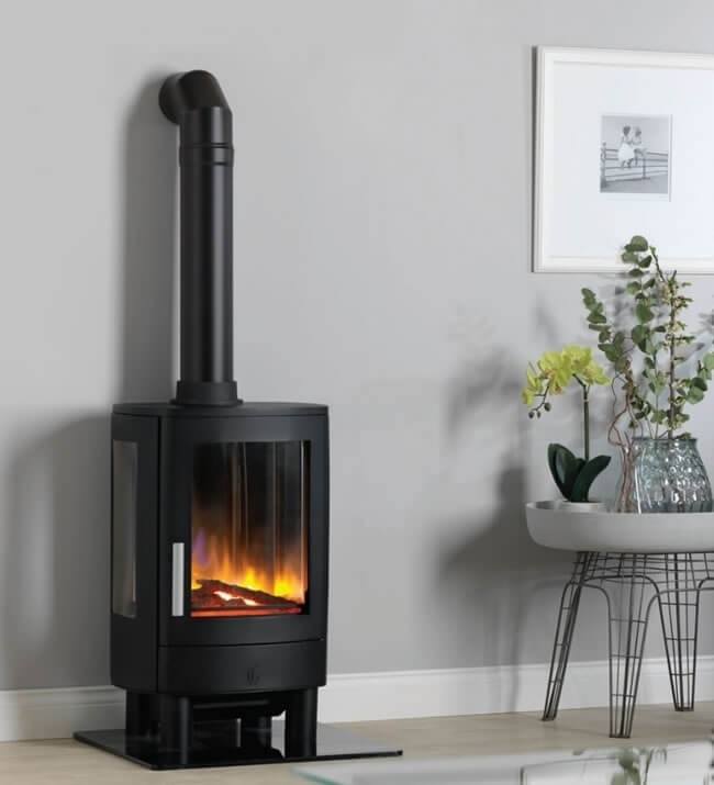 NEO3F 2KW Electric Stove - With Decorative Flue