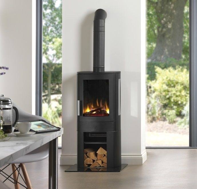 NEO3C 2KW Electric Stove With Log Store