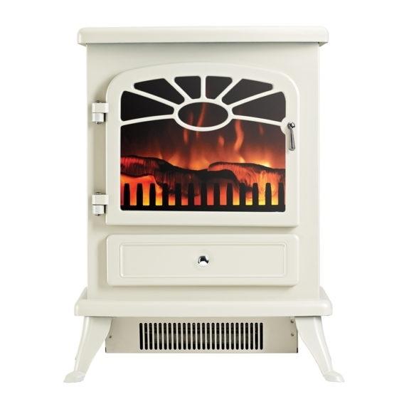 ES2000 Electric Stove with Log Flame Effect - Cream