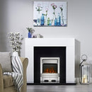 Lulworth LED Electric Fire - Brushed Metal Effect