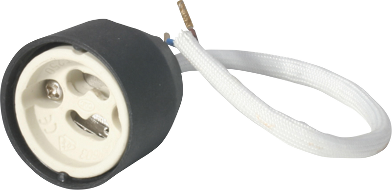 Knightsbridge GU10 Lampholder 260mm length silicon impregnated over sheathed cable