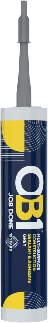 OB1 290ml Multi-Surface Construction Sealant & Adhesive, Grey