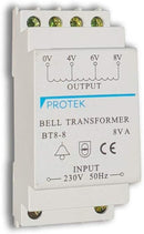 Protek 8V 8VA 2 Module Din Rail Bell Transformer