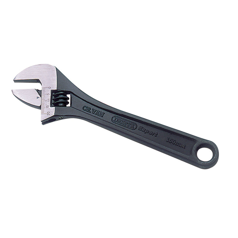 Draper Crescent-Type Adjustable Wrench with Phosphate Finish, 150mm