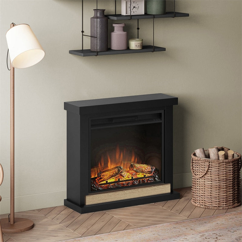 Tagu Hagen Fireplace, Deep Black Suite with UK Plug