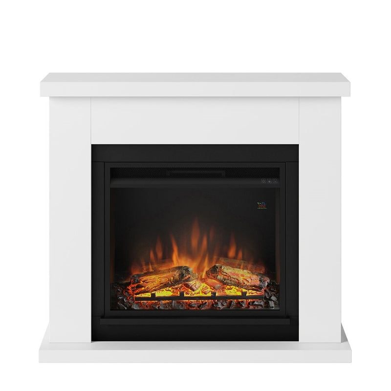 Tagu Frode Fireplace, Pure White Suite with UK Plug