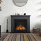 Tagu Frode Fireplace, Ash Grey Suite with UK Plug