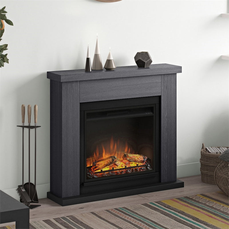 Frode Electric Fireplace, Ash Grey, Mantel Only