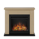 Tagu Frode Fireplace, Natural Oak Suite with EU Plug