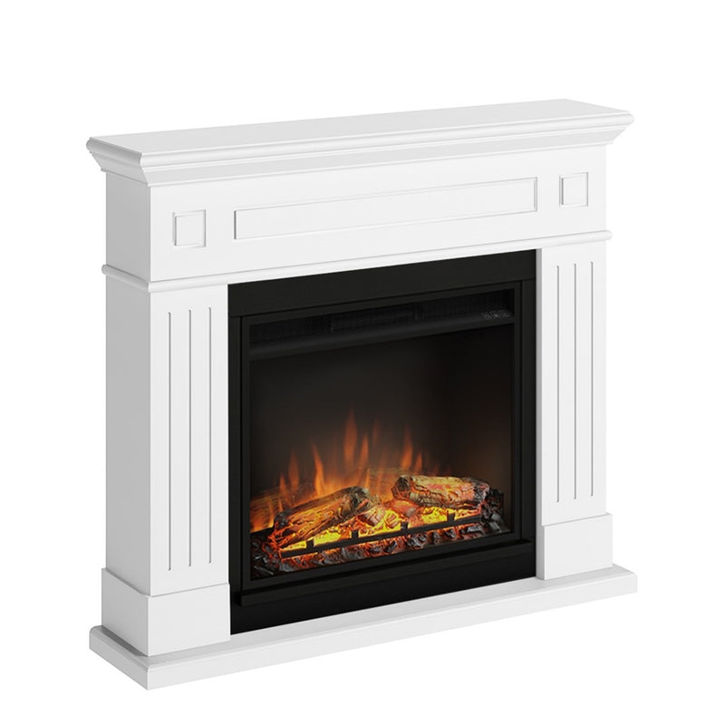 Larsen Electric Fireplace, Pure White, UK Plug