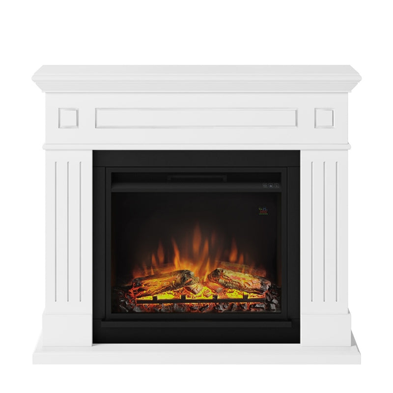 Larsen Electric Fireplace, Pure White, UK Plug