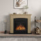 Helmi Electric Fireplace, Natural Oak, Mantel Only