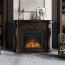 Tagu Gala Fireplace, Royal Walnut Suite with UK Plug