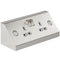 13A 2G Mounting DP Switched Socket Stainless Steel with Grey Insert