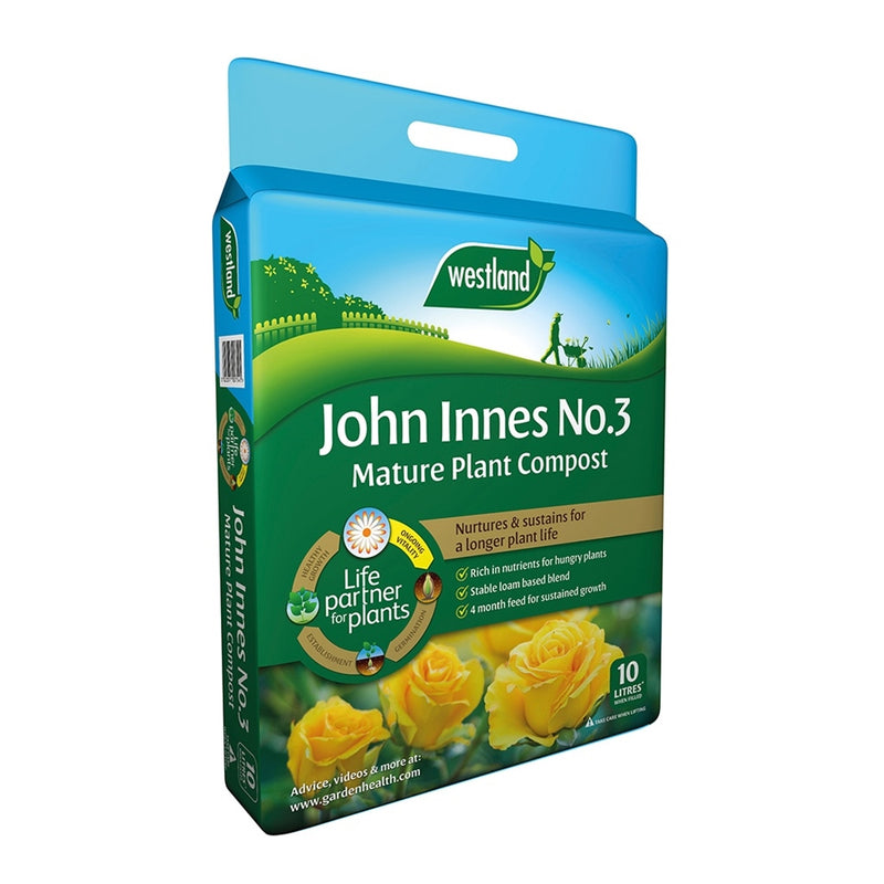 John Innes No 3 Mature Plant Compost with 4 month feed - 10L